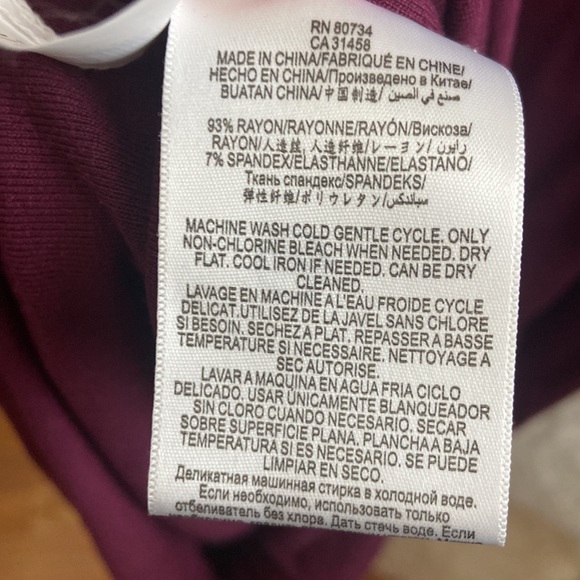 BCBGMAXAZRIA Savannah Cut Out Dress NWT $118 sz XS Bordeaux - Picture 11 of 12